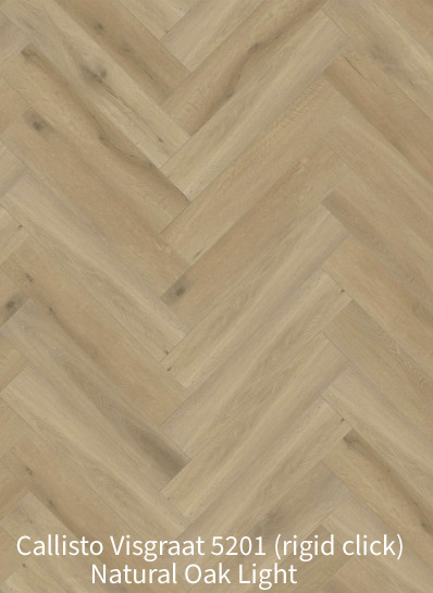 Callisto Visgraat 5201 (rigid click) Natural Oak Light