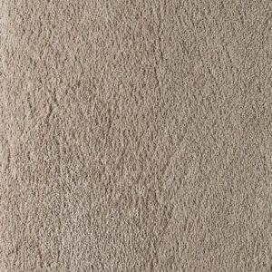 Een close-up van een beige, grof gestructureerde muur of achtergrond met een matte, zanderige textuur en subtiele lichtval van links.