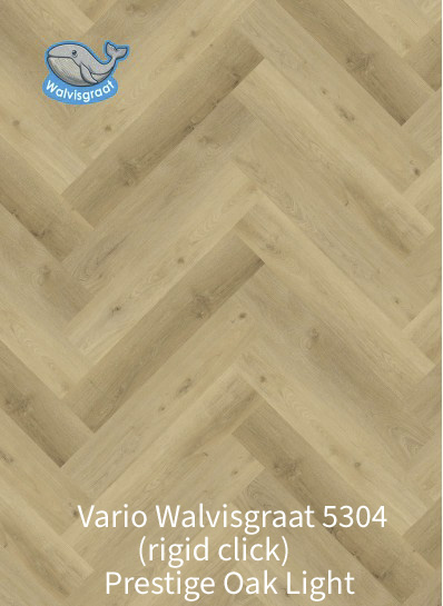 Vario Walvisgraat 5304 (rigid click) Prestige Oak Light